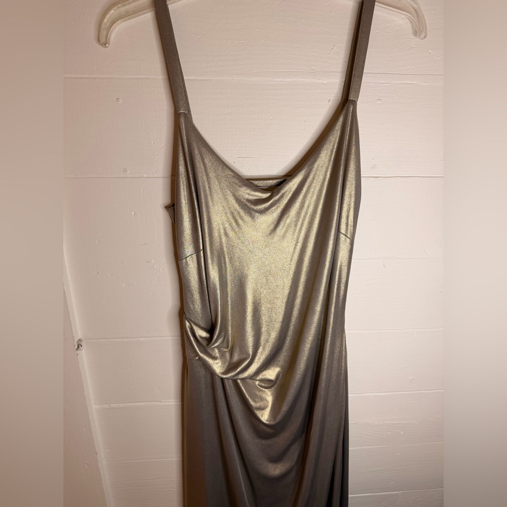 Molly Bracken Shimmery Gold Dress NWOT